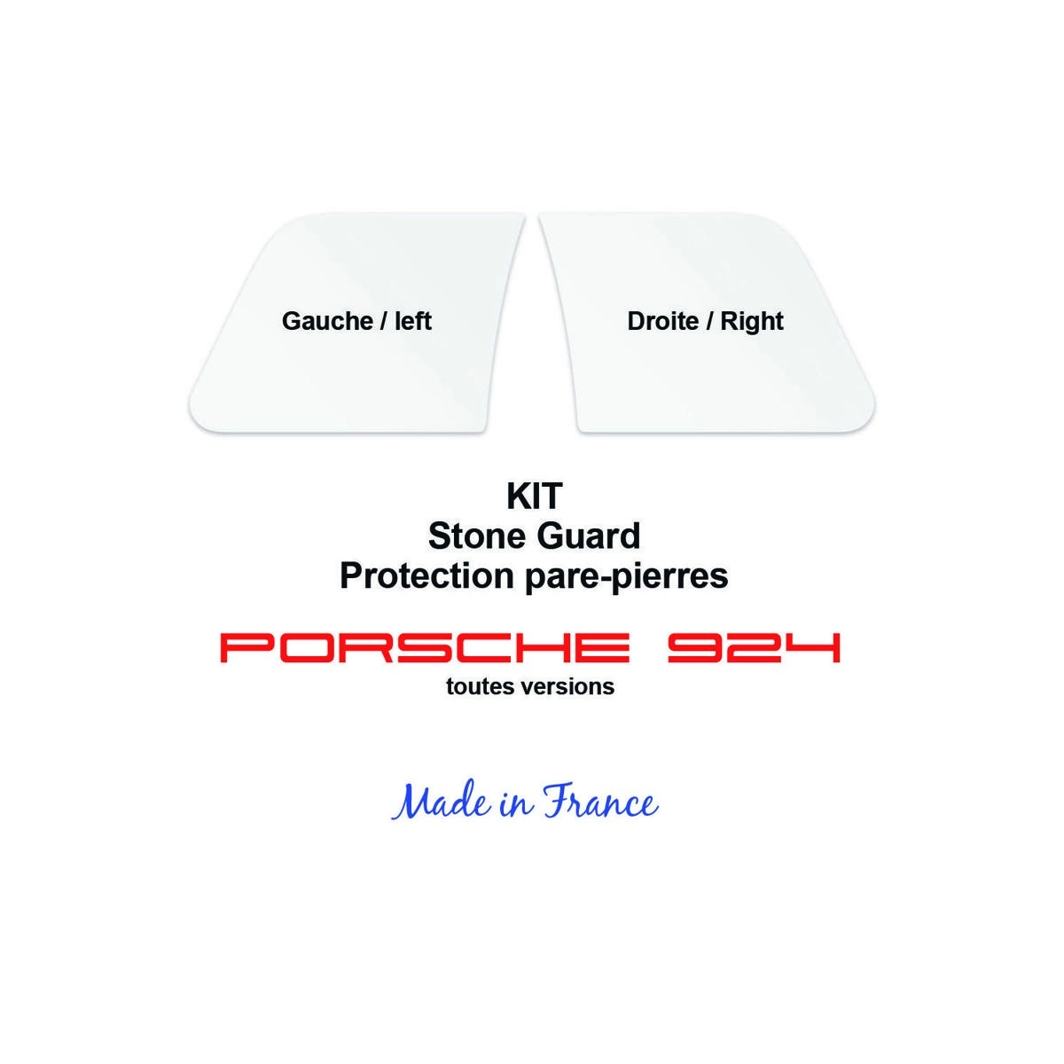 Kit Pare-pierres Porsche 924 Haute résistance 2 pièces