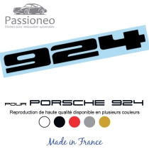 Sticker - logo Porsche 924 plein - 5 couleurs - Haute résistance