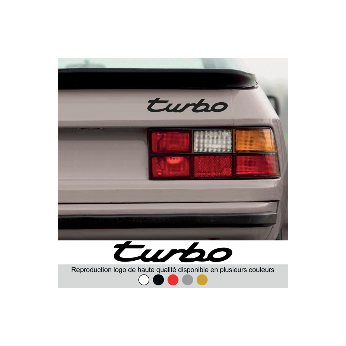 Sticker - logo Porsche 944 Turbo - 5 couleurs - Haute résistance