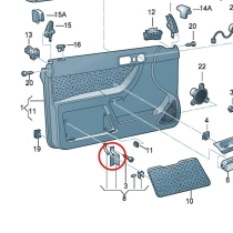 Cache charnière vide poche - Audi A3 S3 8L - Kit gauche et droite