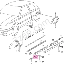 Side trim cover kit VW Golf MK3 / Jetta – 4 pcs left + right