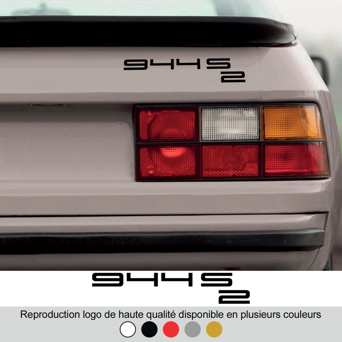 Porsche 944S2 Logo Sticker – Original Colors, High Durability Porsche 944S2 Logo Sticker – Original Colors, High Durability
