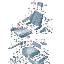 Recaro Sitzbezug Golf 3 GTI VR6 – Schwarz/Blau – 2-teilig