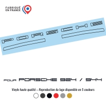 Porsche 924 / 944 Heckaufkleber – 5 Originalfarben – Widerstandsfähiger Vinyl-Sticker