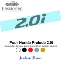 Sticker - logo 2.0i pour Honda Prelude - 5 couleurs - Haute résistance