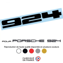 Porsche 924 Aufkleber – Vollständiges Logo – 5 resistente Farben