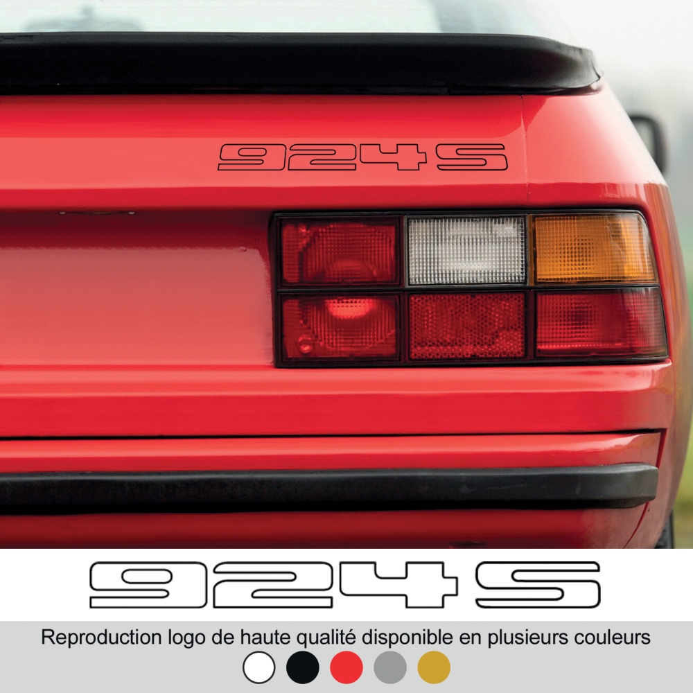 Pegatina Logo Porsche 924S – Contorno – Alta resistencia Pegatina Logo Porsche 924S – Contorno – Alta resistencia