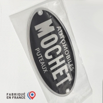 Mochet Aluminium-Plakette – Reproduktion 6x12 cm