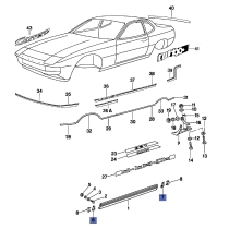 2x Seitenschweller Kappen Porsche 924 – ABS/Karbon Set