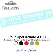 Sticker - logo GM Opel Rekord - 5 couleurs - Haute résistance