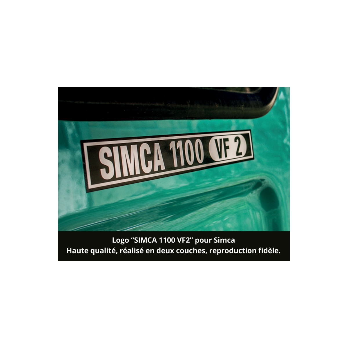 Sticker - logo Simca 1100 VF2 - Reproduction - Haute résistance