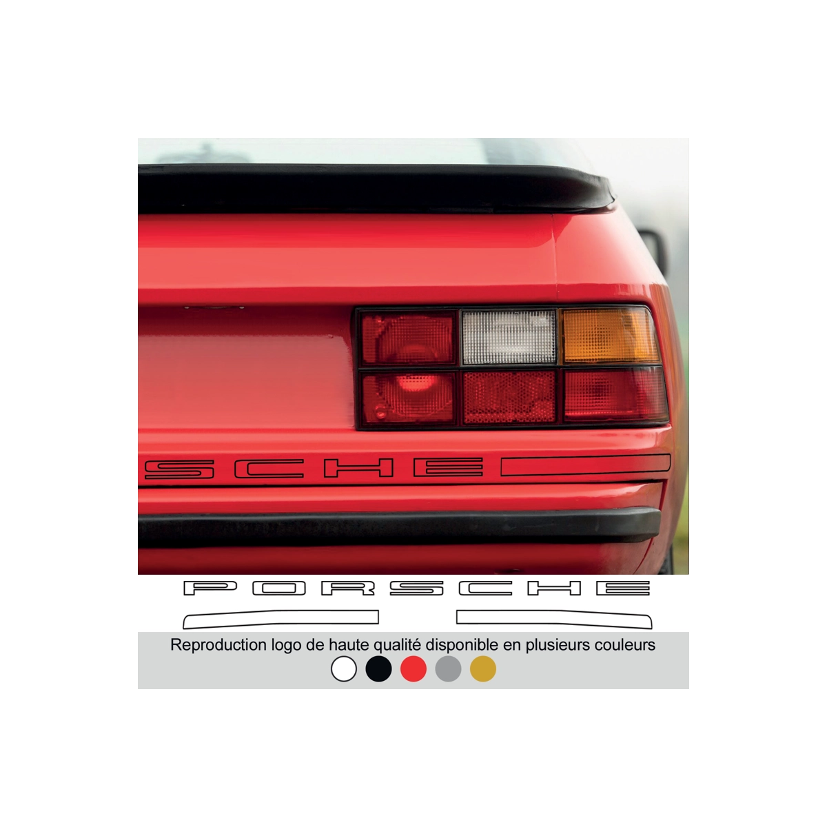 Bandeau arrière Porsche 924 / 944 complet - 5 couleurs - Haute résistance