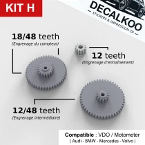 Kit H – Zahnrad für Tacho AUDI, BMW E30, MERCEDES, VOLVO (VDO & MotoMeter)