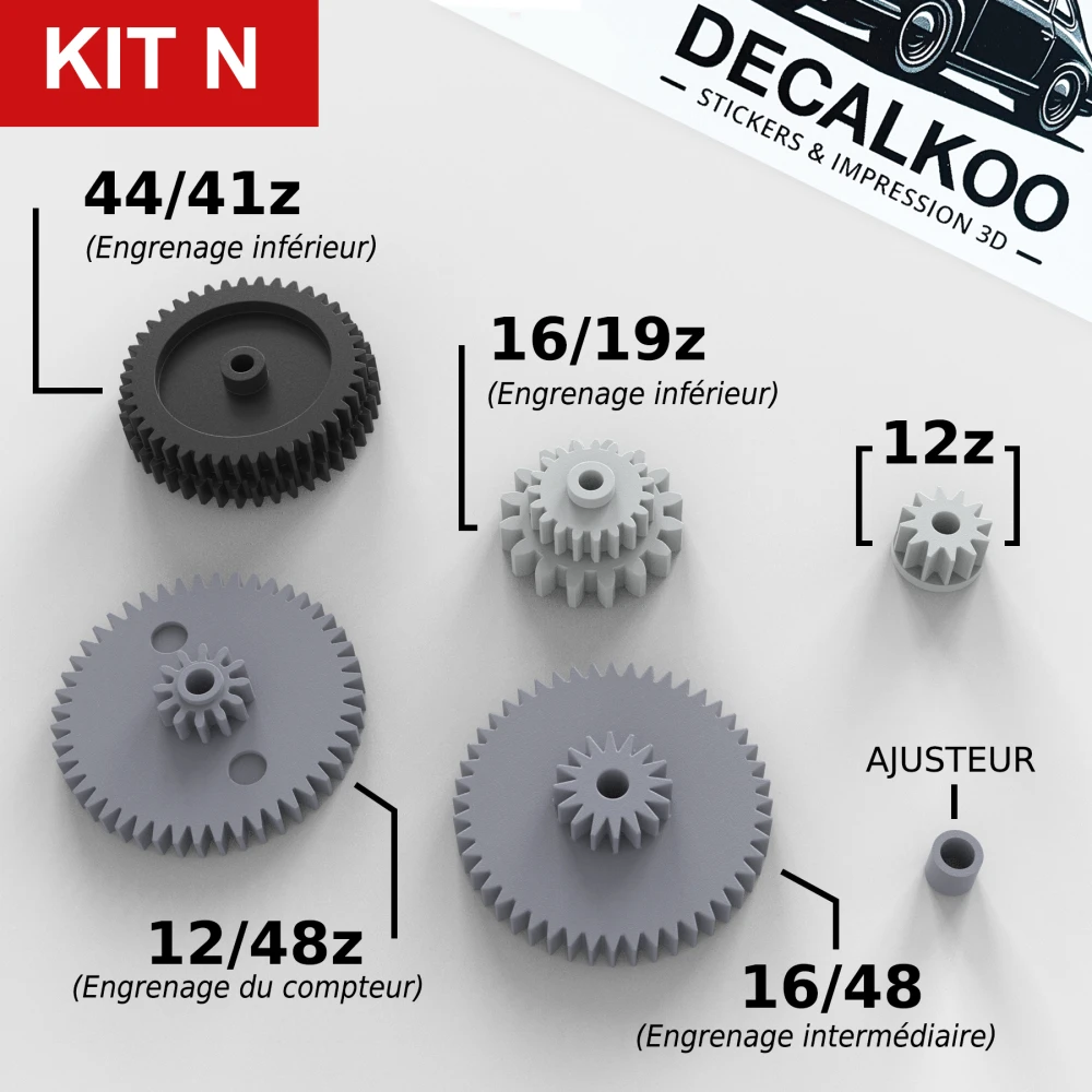 Kit completo ingranaggi contachilometri BMW E30 VDO km/h – Kit N
