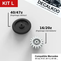 Kit L – Engranajes Cuentakilómetros Mercedes W126 R107 W112 W198 (VDO & Motometer)