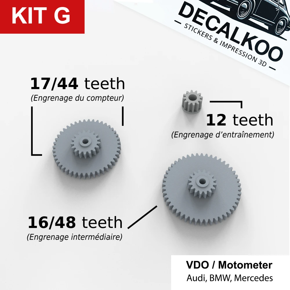 Kit G – Ingranaggi per Contachilometri AUDI, BMW E30, MERCEDES | Precisione & Durata