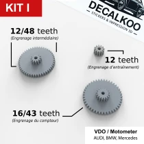 Kit I – Speedometer Gear for AUDI, BMW E30, MERCEDES, VOLVO (VDO & MotoMeter)