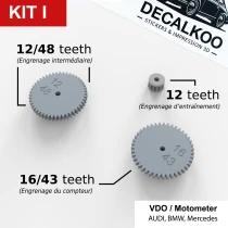 Kit I – Ingranaggio per Contachilometri AUDI, BMW E30, MERCEDES, VOLVO (VDO & MotoMeter)