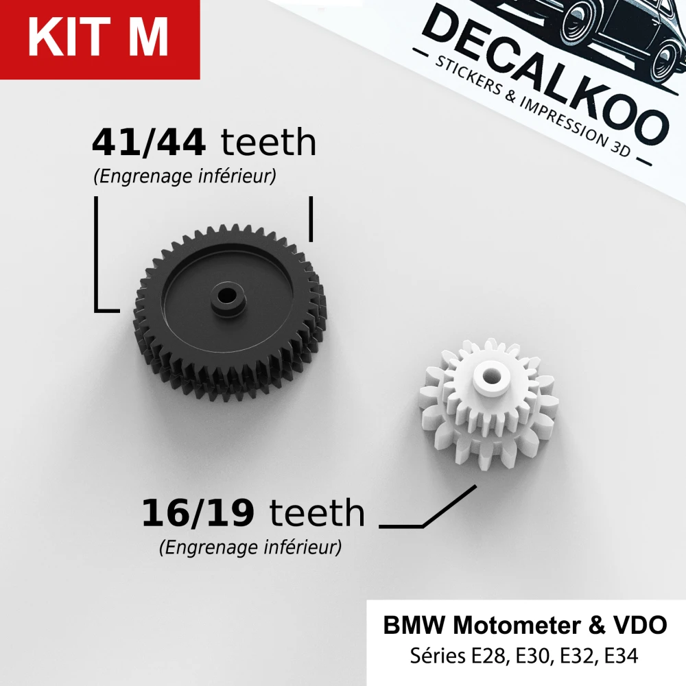 Juego de Engranajes Inferiores BMW – Motometer / VDO (16/19 & 44/41)