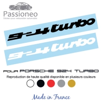 Logo - Porsche 924 Turbo 1ère Génération - Haute qualité - 5 couleurs